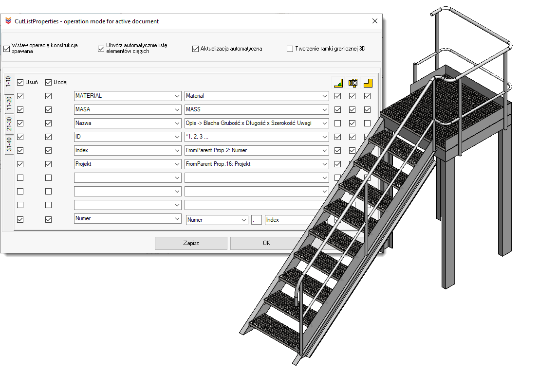 MacroSolid CutListProperties 3