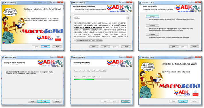 MacroSolid Instalacja